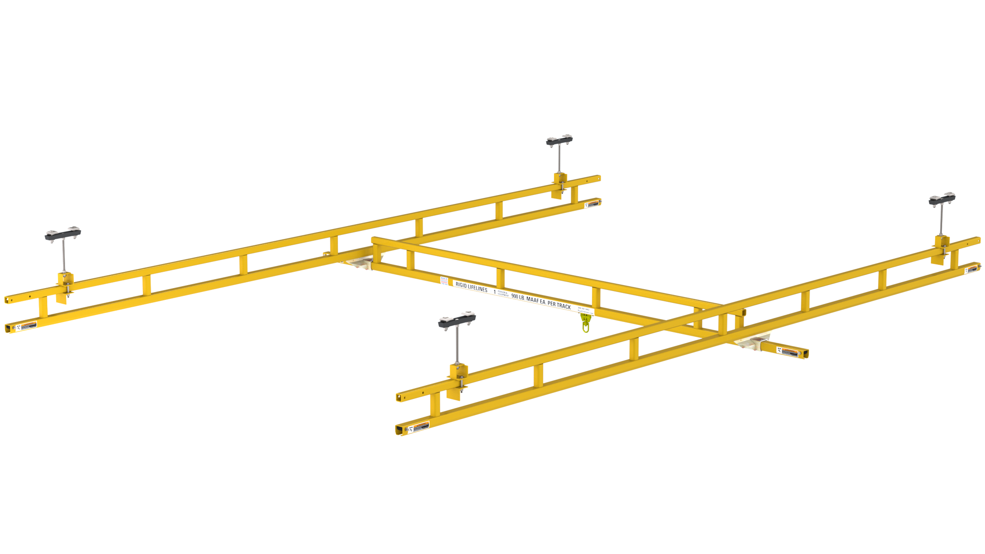 Ceiling Mount Traveling Bridge With 20' Track Support Spacing