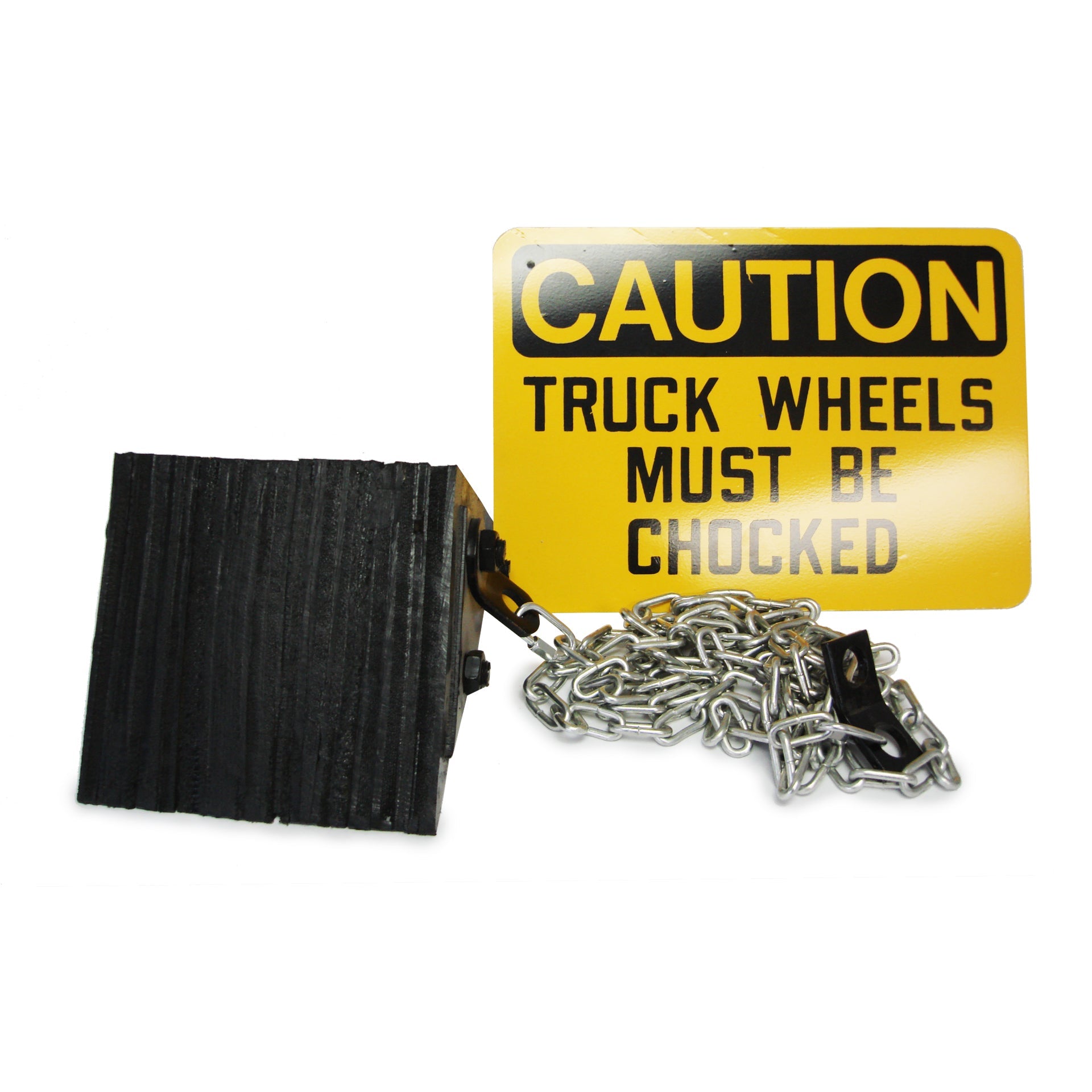 "Truck Wheels Must Be Chocked" Sign