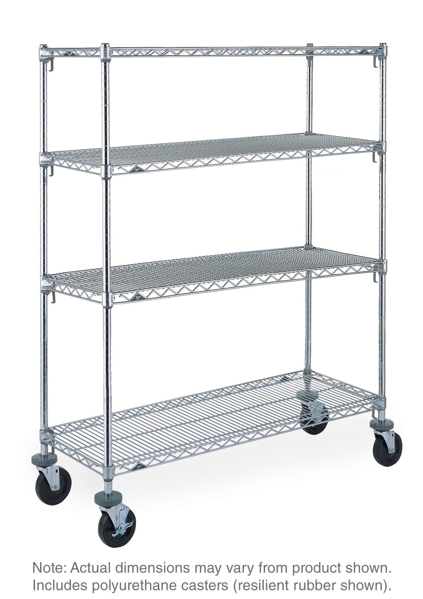 Super Adjustable Caster Cart Unit - 4 Shelves