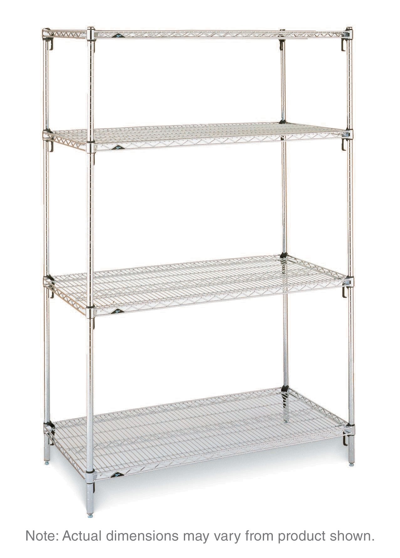 Super Adjustable Stationary Shelving Unit - 4 Shelves