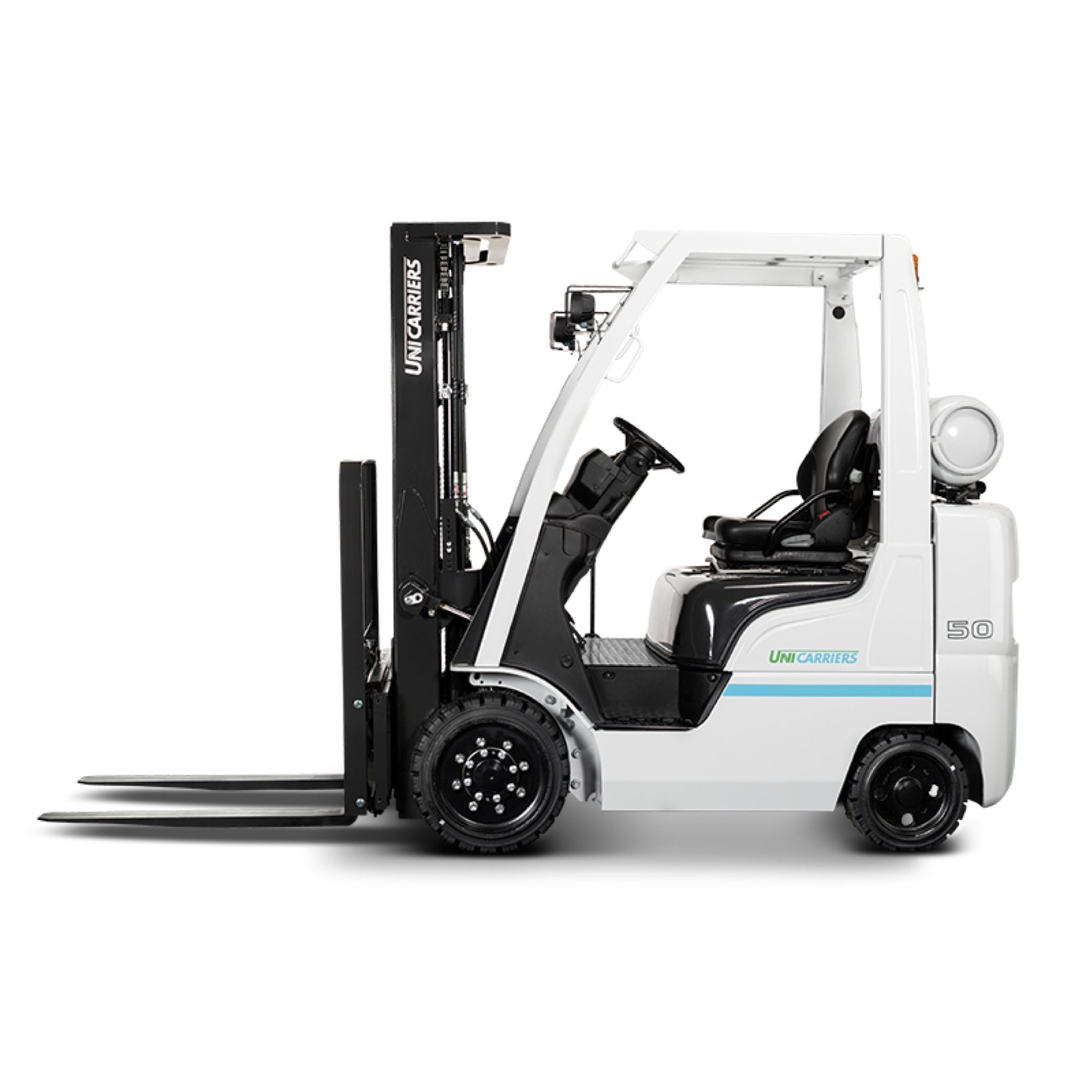 UniCarriers Platinum II - 5,000 Cushion Tire Forklift - CFU50LP - HOJ  Innovations